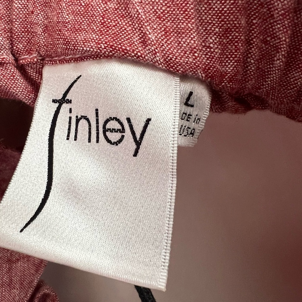 Finley Jenny Ruffle Accent Hemp Blend Pink Flutter Sleeve Shirt - Picture 5 of 8